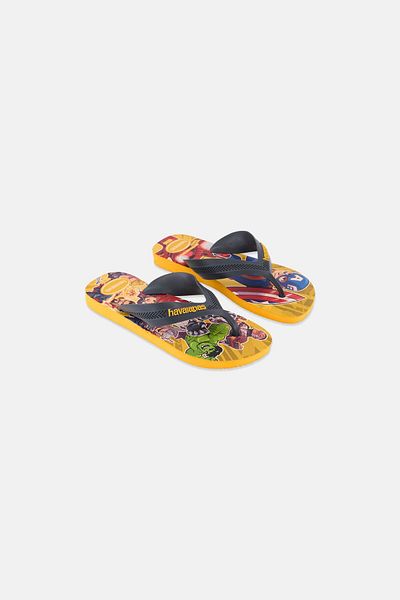 Havaianas شبشب فليب فلوب ماكس مارفل للأولاد من كيدز، باللون الأصفر