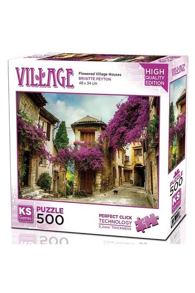 Ks Puzzle Ks Games Flowered Village Houses Puzzle 500 Pieces 20062