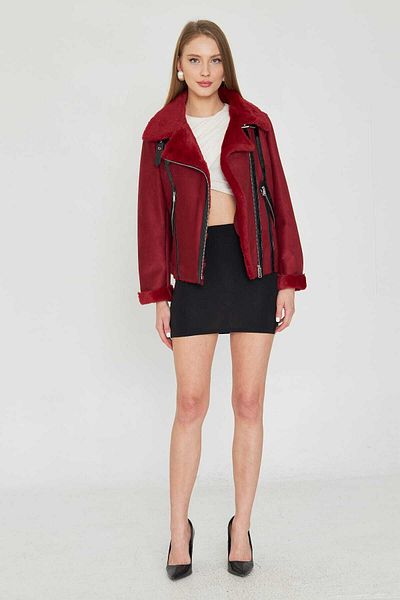 Redpoint Jackets Faux Fur Zippered Suede Jacket