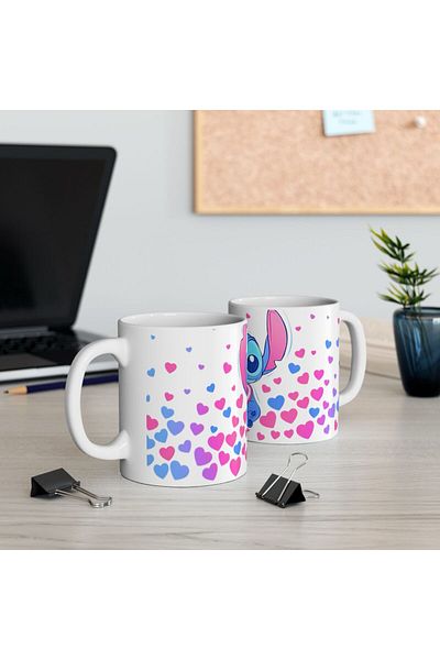 Cuppy Box كوب مطبوع عليه قلوب ستيتش