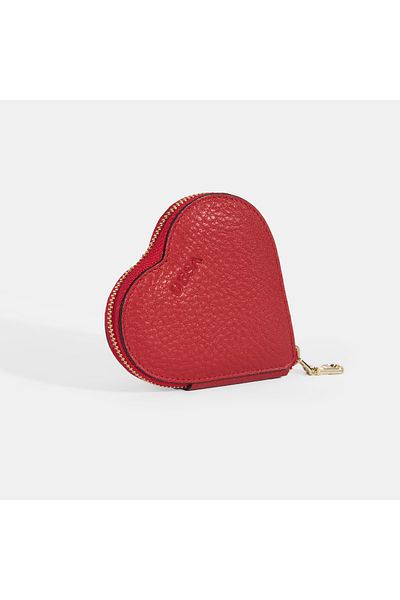 Desa Yelena Heart Red Leather Wallet