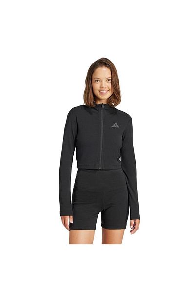 adidas Мъжко черно яке с дълга ребра, размер JJ1226