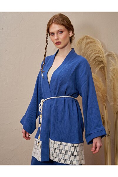 Kayra Bağcık Detaylı Müslin Giy Çık İndigo