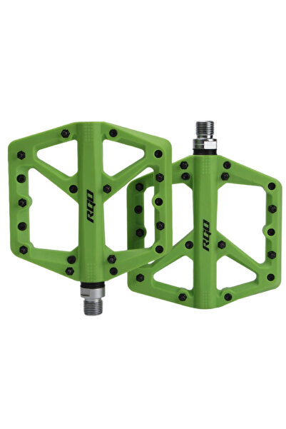 Choice6 Green RGO Bicycle Pedals Mtb Nylon Platform Footrest Flat Mountain Bi...