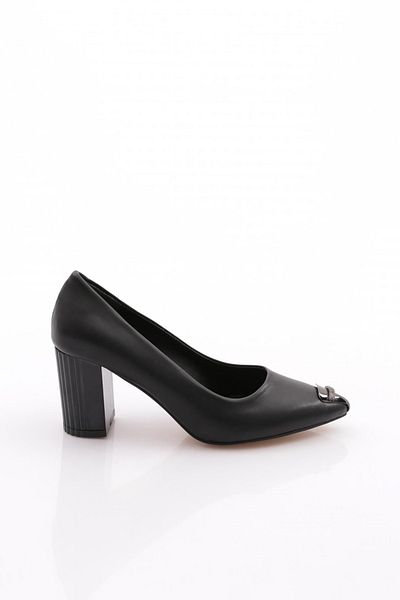 DGN Accesoriu de fier pentru femei cu vârf ascuțit Pantofi cu toc negru 212962621