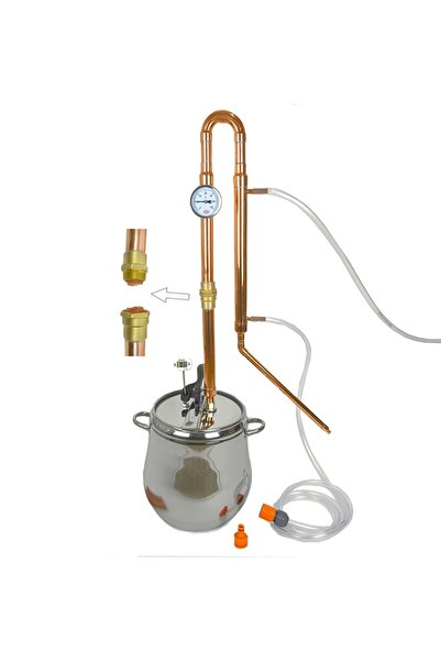 imbik 15 Litre Bakır İmbik Damıtma Sistemi Bakır mesh dolgu