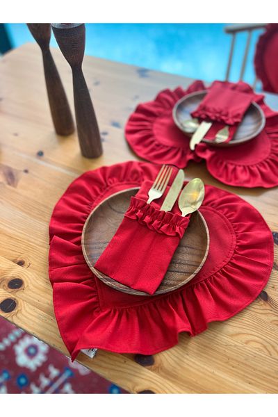 KaiHome Калъф за прибори за хранене / Калъф за вилици, лъжици и ножове Dak Linen с 6 отделения
