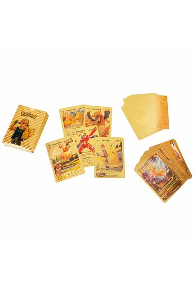 OEM بطاقات Nessiworld Pokemon Starter باللون الذهبي، 55 قطعة