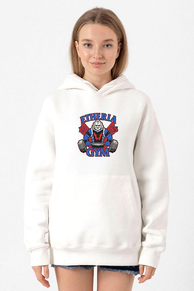 Tshirthane He Man Etheria Gym 1985 White Women's 3ip Hooded Sweatshirt