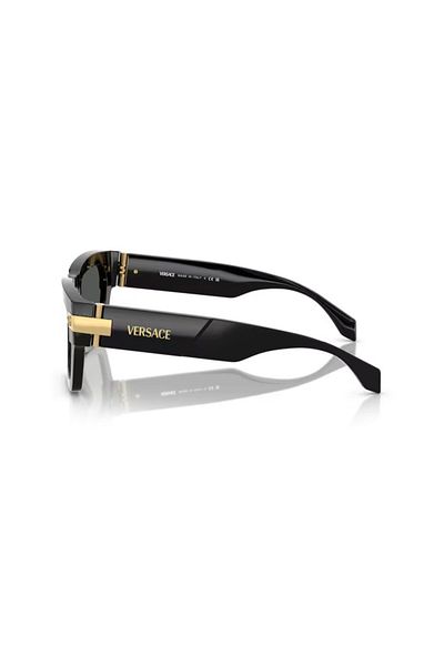 Versace Unisex Black Organic Uv Glass - Cellulose Acetate Closed Rectangular Sunglasses Ve4