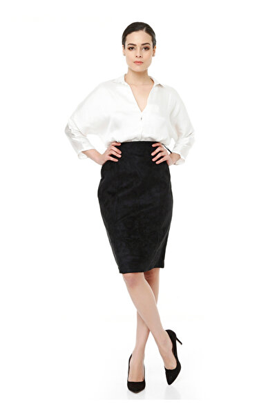 Sense Чорна замша довга спідниця - Etk13698