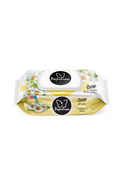 Papilion Set of 100 Wet Wipes Daisy