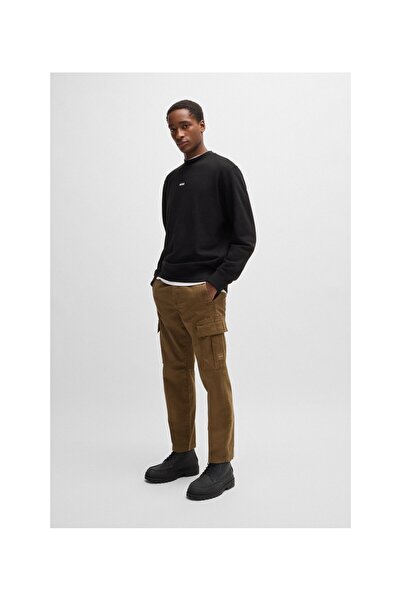 BOSS Pamuklu Logolu Relaxed Fit Bisiklet Yaka Sweat Erkek SWEAT 50514541 001