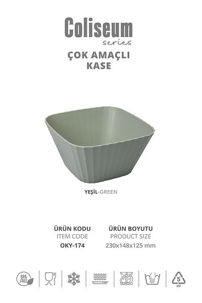 Okyanus Home Coliseum Green Multi-Purpose Bowl