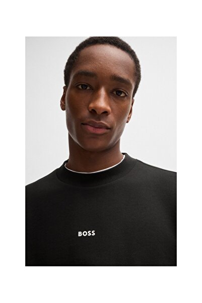 BOSS Pamuklu Logolu Relaxed Fit Bisiklet Yaka Sweat Erkek SWEAT 50514541 001