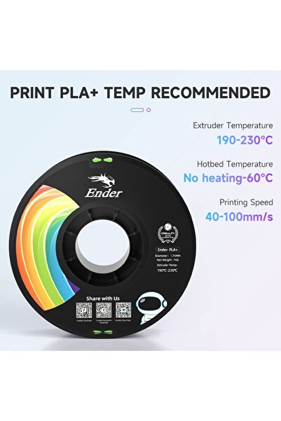 Creality Ender PLA+ Filament Elma Yeşili 1.75mm 1kg
