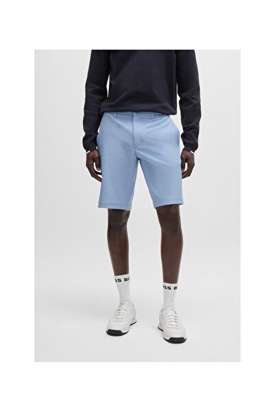BOSS Kolay ütülenen dört yönlü esnek kumaştan dar kesim şort
