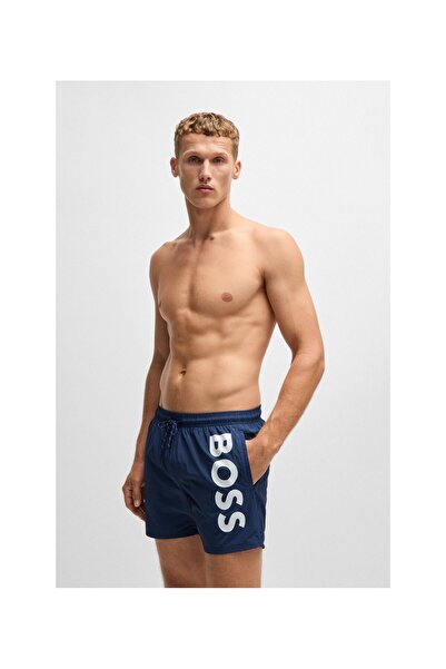 BOSS Deniz Şortu Belden Bağlamalı Çabuk Kuruyan Cepli Mayo