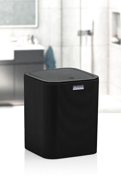 Okyanus Home Кошче за боклук Mina Black Raited Square