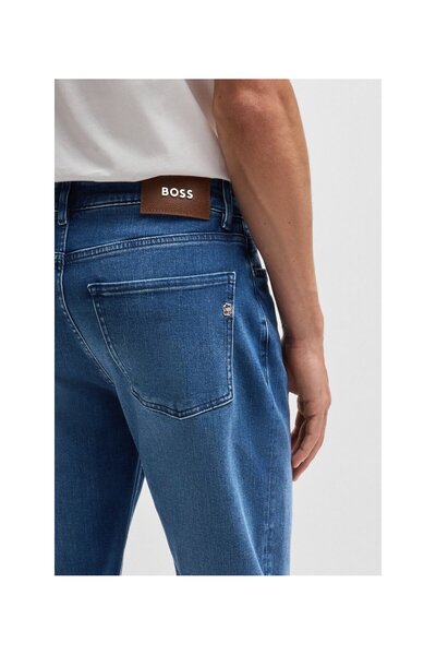 BOSS Erkek Denim Normal Belli Düz Model Günlük Kullanım Lacivert Jeans 50520854-420