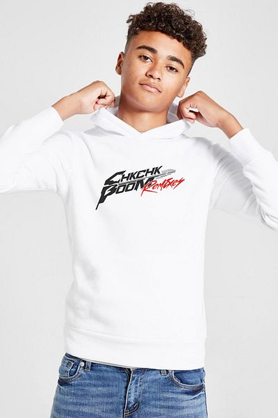Tshirthane Детски суитшърт с качулка Stray Kids Chk Chk Boom, бял, 3ip