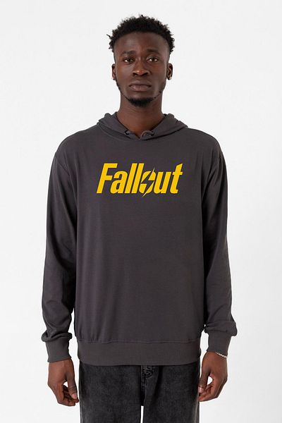 Tshirthane Ανδρική κουκούλα Fallout Lettern - Smoked 2ip