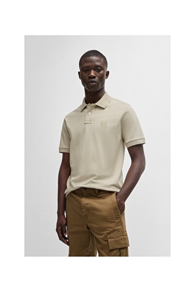 BOSS Erkek Bej Polo Yaka T-shirt