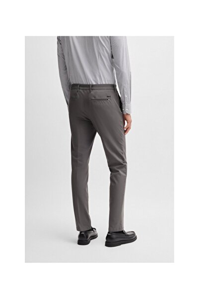 BOSS Esnek pamuk karışımlı dar kesim pantolon