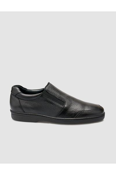 Cabani 100% Genuine Leather Black Men's Casual Shoes