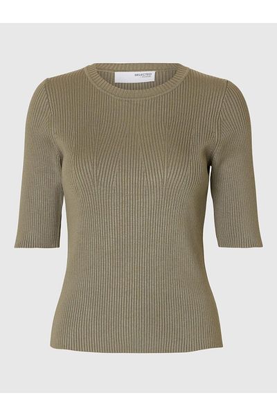 Selected Femme Strickoberteil Kurzärmeliges