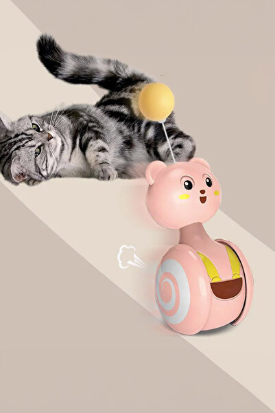 GOBYPET Animated and Fun Furry Cat Toy for Pets - Wheeled Dog Play Ball