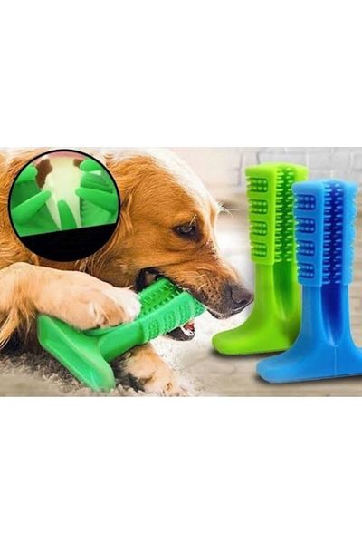 GOBYPET جهاز عض فرشاة أسنان الكلاب حجم كبير، واقي أسنان الكلاب باللون الأخضر
