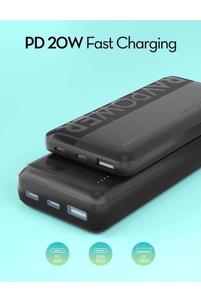 RavPower Combo for PB1228 PD 20W 10000mAh 2C1A Power Bank with LED display20W 20000mAh
