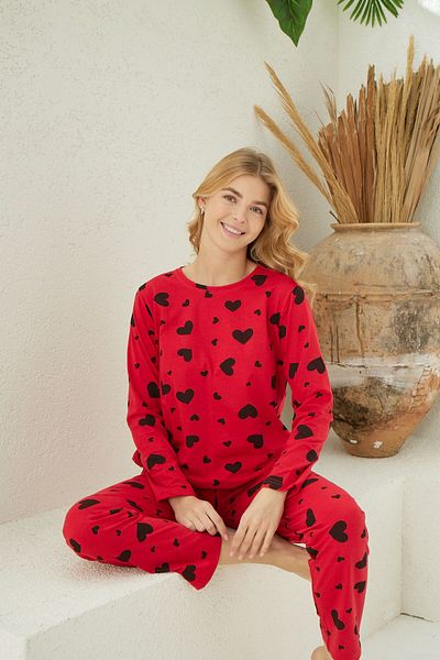 pijamacity Set pijamale de damă din bumbac cu model