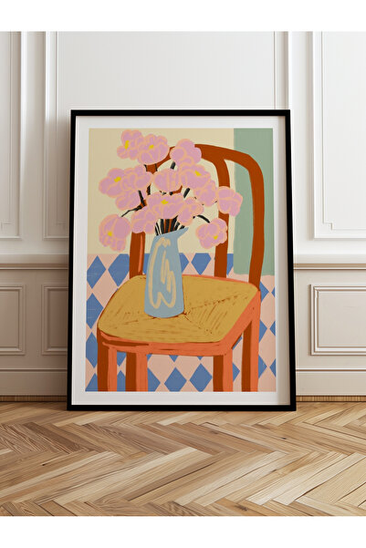 HOMEPACK Tekli Ahşap Çerçeveli Tablo Tek Parça Poster Tablo TK/829