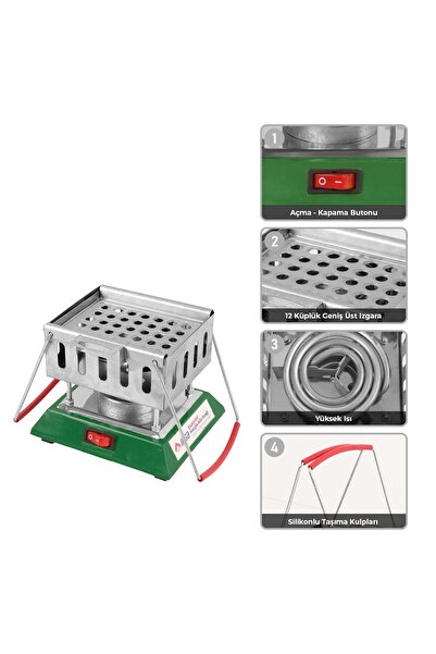 Pikas Elektrikli Nargile Köz Yakma Makinası Nargile Kömür Ocağı, Maşa Hediye