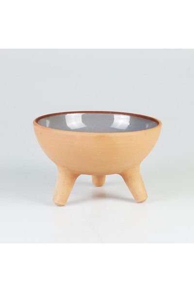 GOBYPET Glazed Ceramic Cat Food Bowl with Pottery Feet