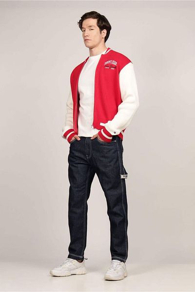 Tommy Hilfiger Men's Tjm Baseball Cardigan - Red