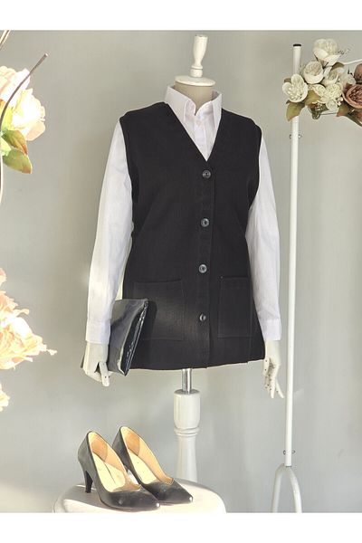 ENDAMIM Large Size Patterned Sleeveless Mother's Vest