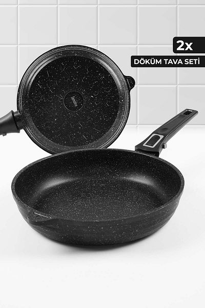 Pikas 2 Piece Plug-In Handle Pan Set - Cast Iron