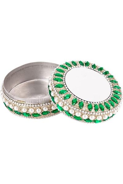 AKDC Metal Jewelry Box L(7cm) xW(7cm) xH(3cm) Silver