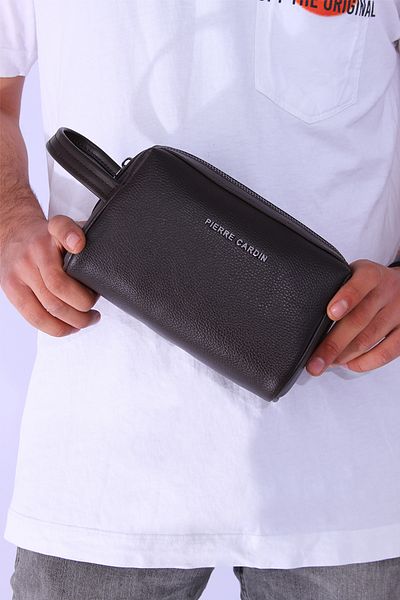 Pierre Cardin Men's Handbag / Hand Porticduy / Clutch Bag / Brown
