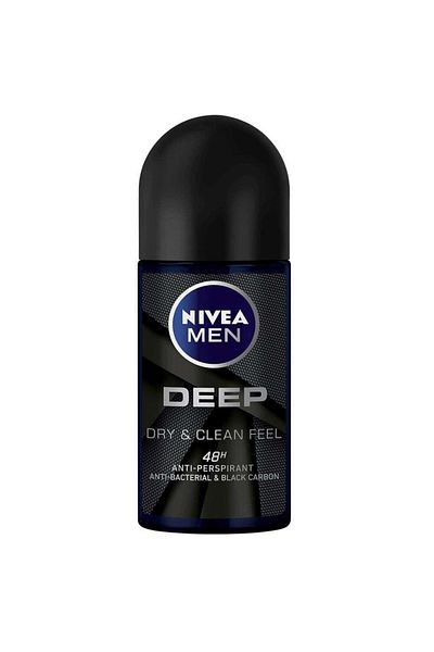 NIVEA - مزيل العرق رول أون - ديب بلاك كربون - 50 مل - 3 مرات