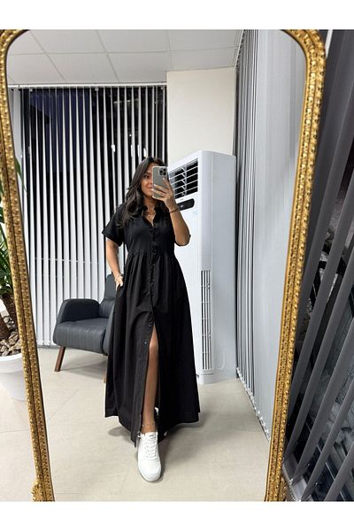 caddstore Dr 8258 Rochie cămașă cu lungime maximă de design