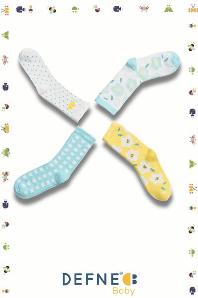 Defne Baby 4 Pairs of Girls' Socks