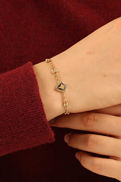 Çgk Çiğdem Gürel Kuyumculuk Yıldız Model Ataç Zincir Altın Bileklik