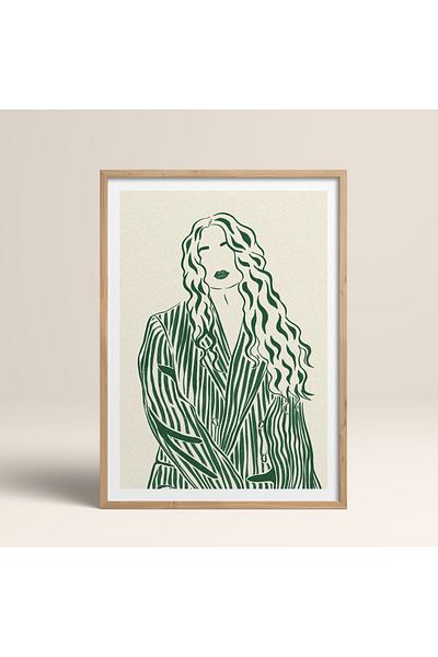 HOMEPACK Единична картина в дървена рамка, единичен плакат, картина TK/837