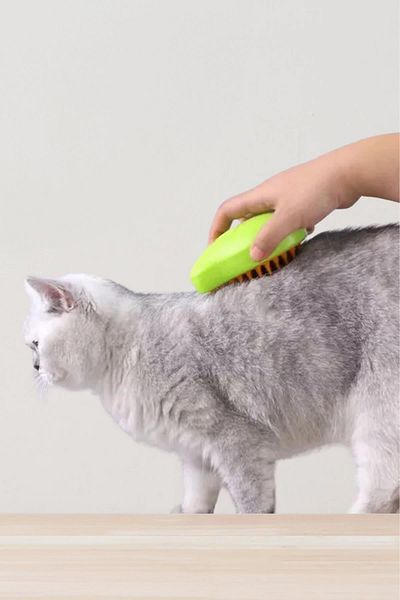 GOBYPET Soft Silicone Cat and Dog Washing Brush - 10 ml Peppermint Oil Gift