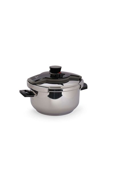Volcano Steel Valcano Pressure Cooker, 8 Liter, Turkish - Silver