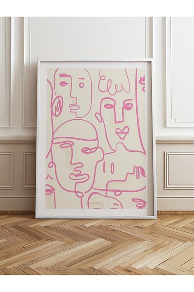 HOMEPACK Pictură cu un singur cadru din lemn Pictură poster dintr-o bucată TK/827